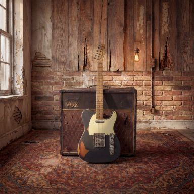 Fender Telecaster / Black Matt over 3 Tone Sunburst