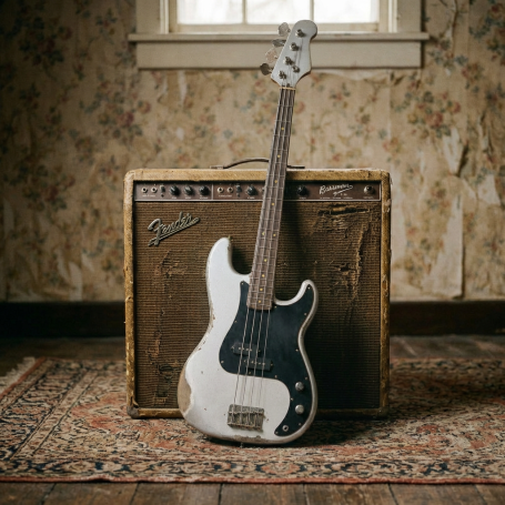 Precision Bass Replica - Silver Sparkle - Master Build Relic