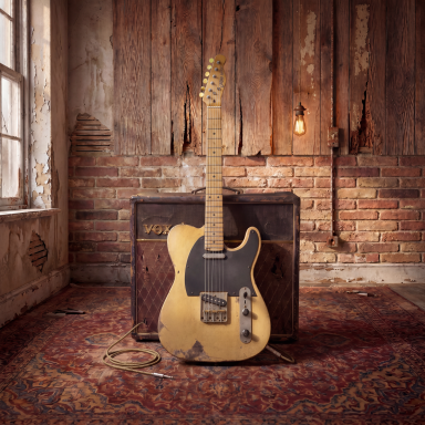 Destroy Vintage Telecaster Blackguard - TV Yellow