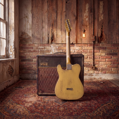 Destroy Vintage Telecaster Blackguard - TV Yellow