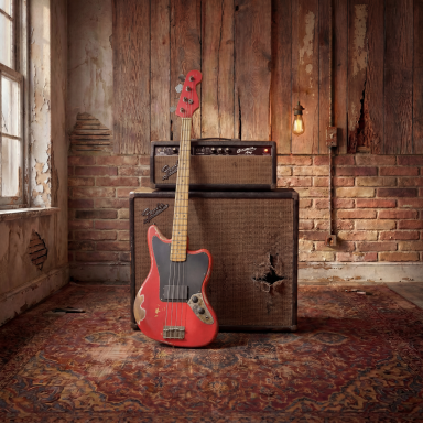 Fender Squier Jaguar Bass / Hot Rod Red